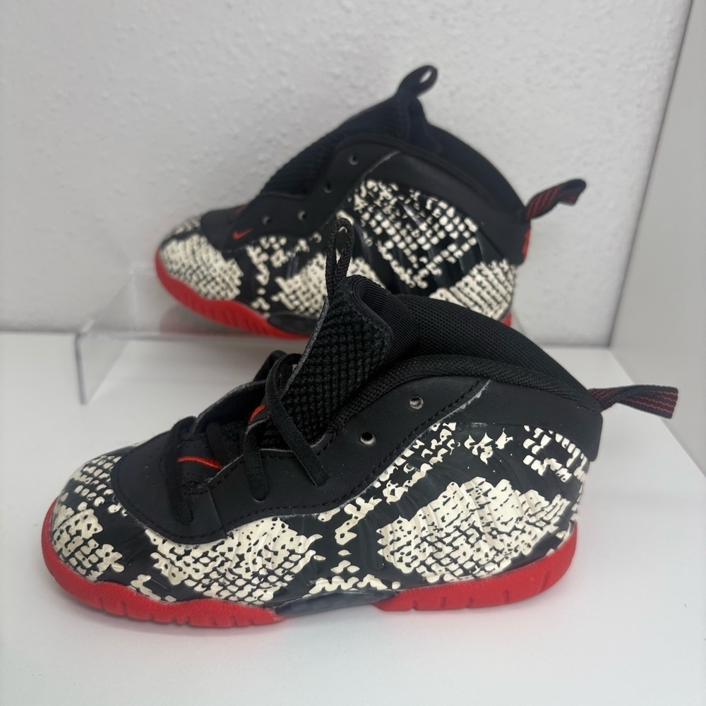 Nike Little Posite One 'Albino Snakeskin' 723947-104 (TD) 8C - Picture 2 of 5
