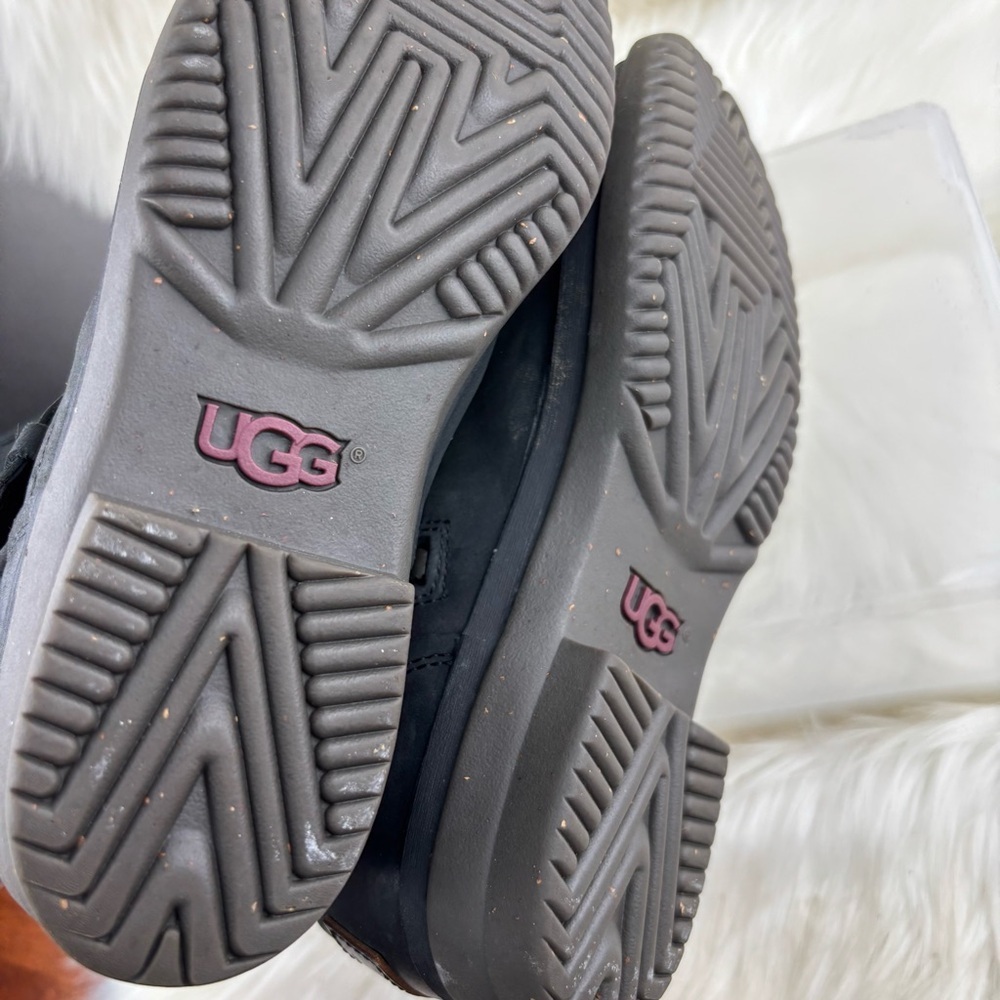 UGG Black Combat Boots with Strap Detail - Picture 9 of 12
