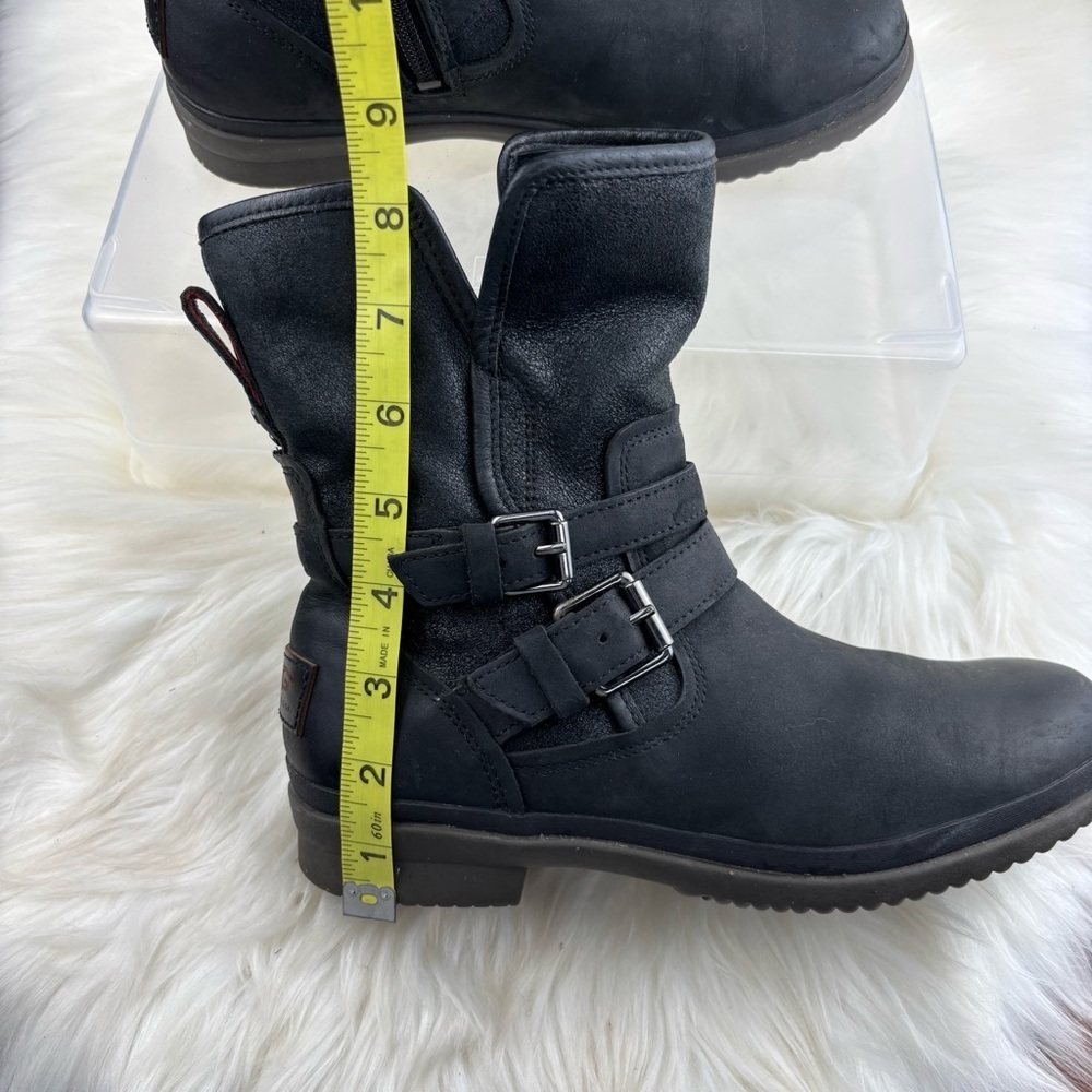 UGG Black Combat Boots with Strap Detail - Picture 11 of 12