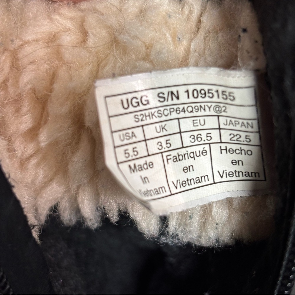 UGG Black Combat Boots with Strap Detail - Picture 12 of 12