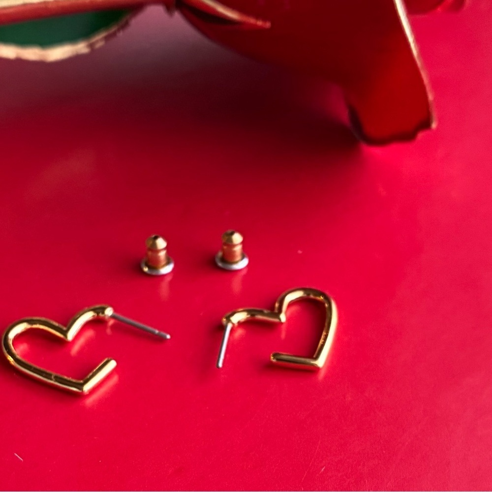 Kate Spade Gold Open Heart Earrings - Picture 4 of 6
