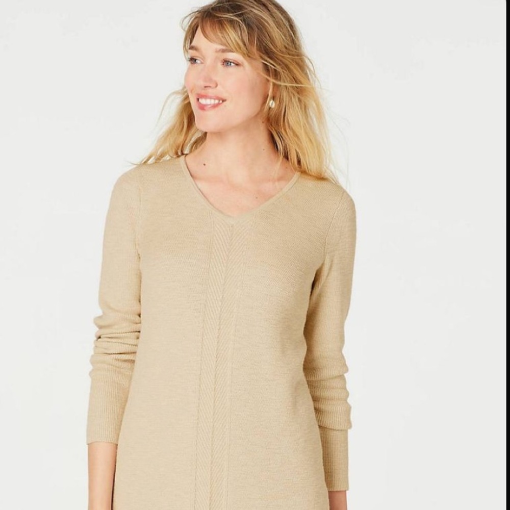 J. Jill V-Neck A-Line Sweater - Picture 2 of 11
