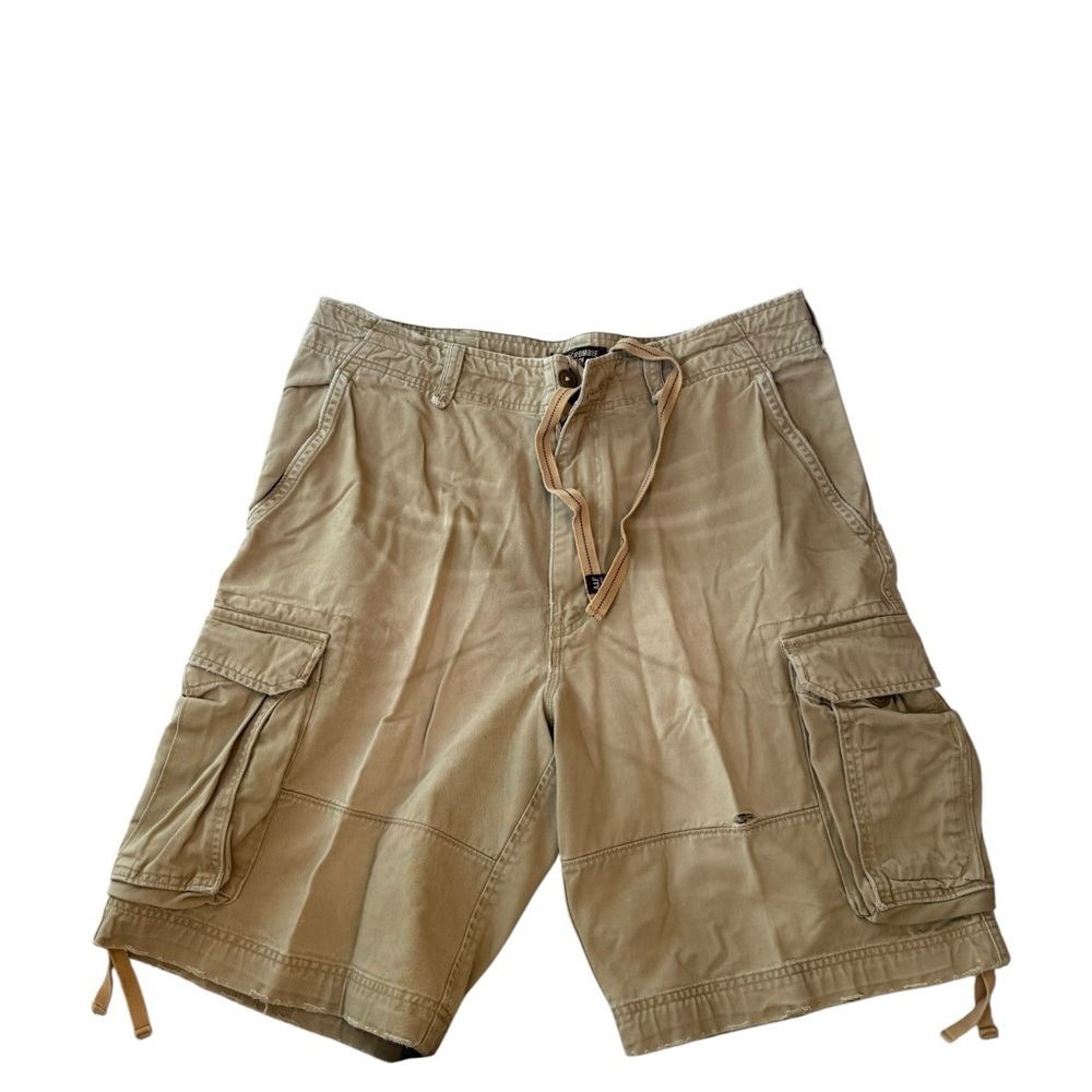 Abercrombie & Fitch Tan Cargo Shorts with Drawcord