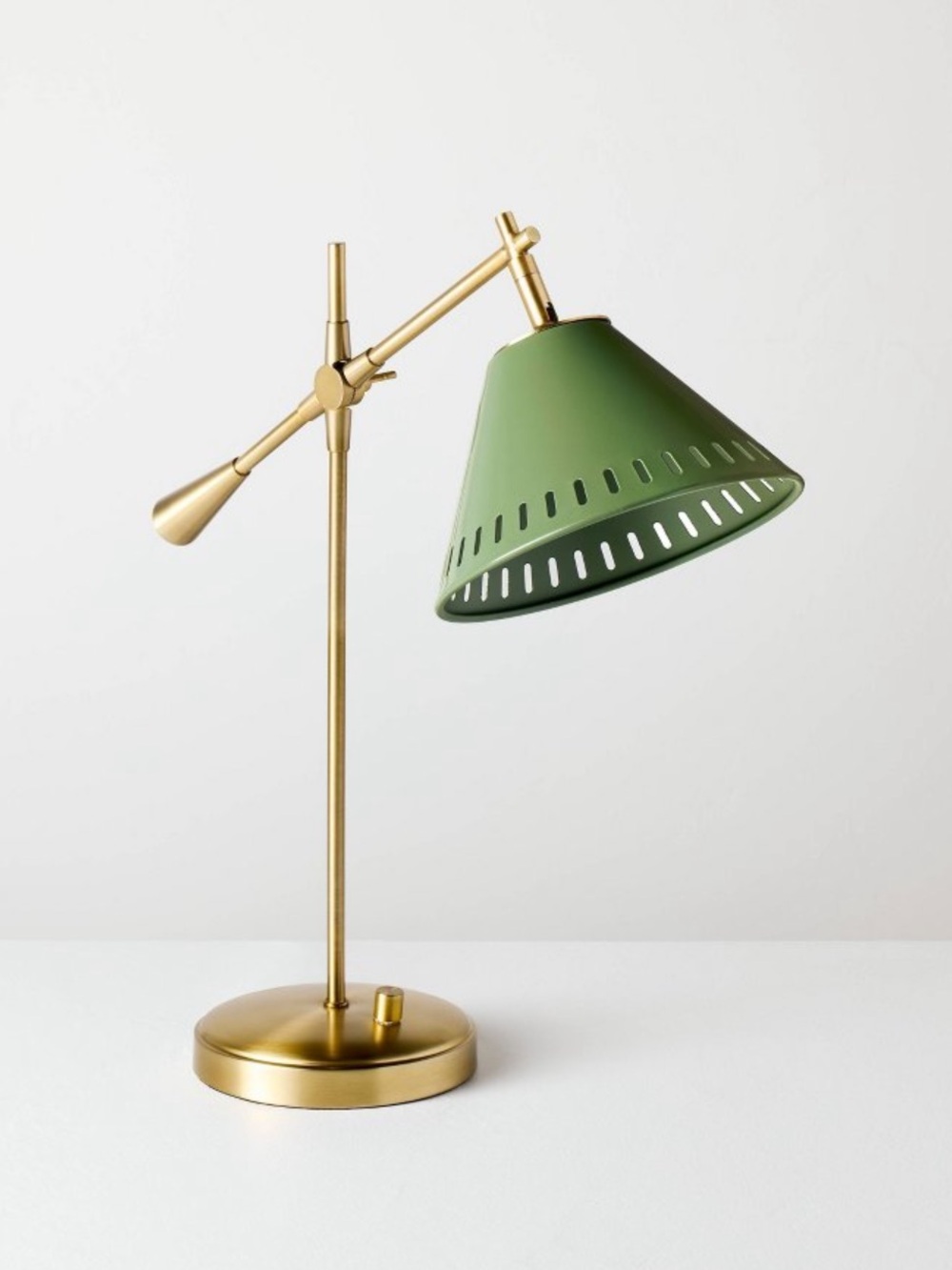 Hinge Desk Table Lamp Green/Brass - Hearth & Hand™ with Magnolia, New!