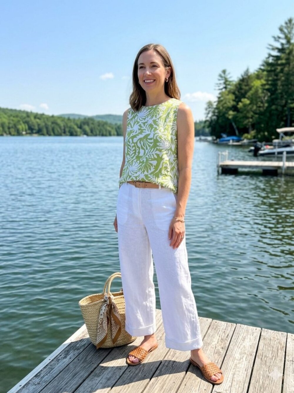 Rachel Zoe 100% Linen Tank Top