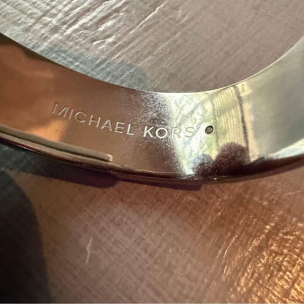 Michael Kors Silver Tone Buckle Bangle Bracelet - Picture 9 of 9