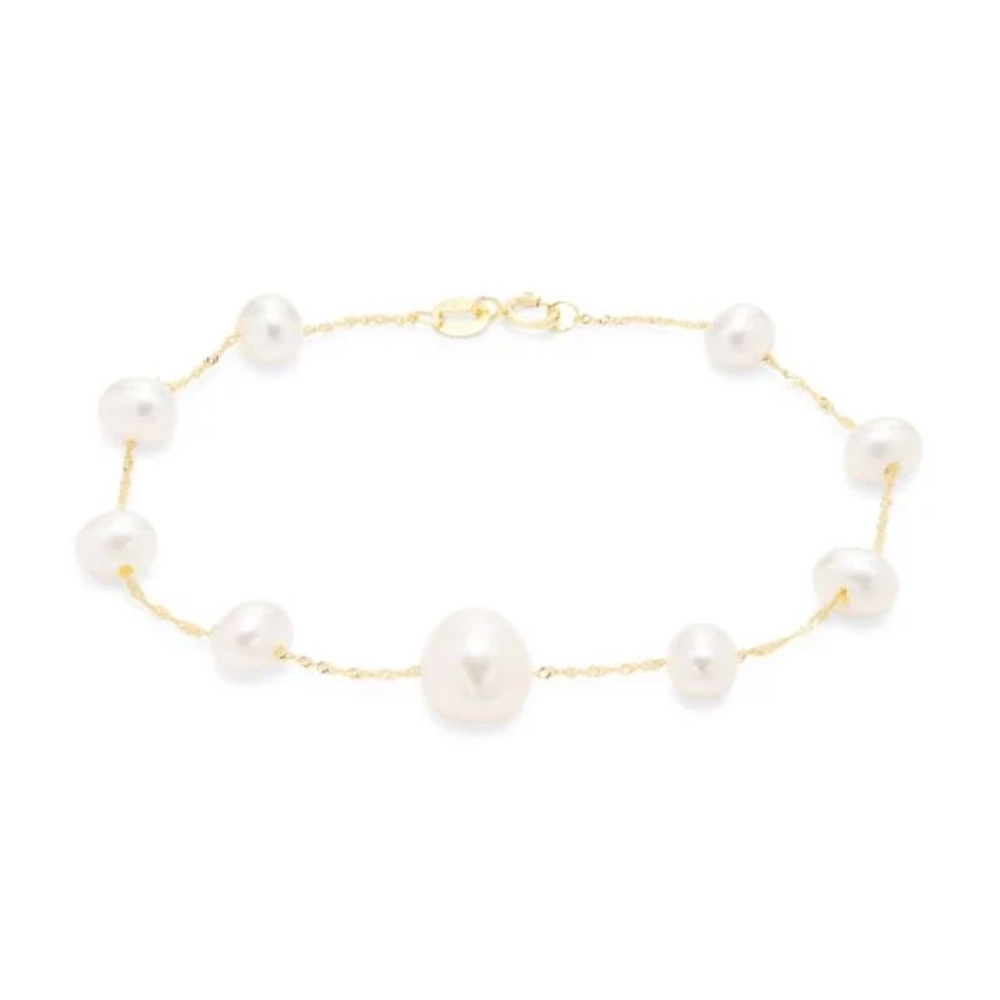 EFFY Women's 14K Yellow Gold & Freshwater Pearl Bracelet NWT