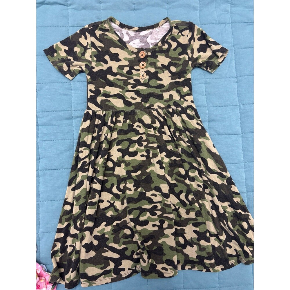 Posh Peanut Camo Cadet Dress 3T