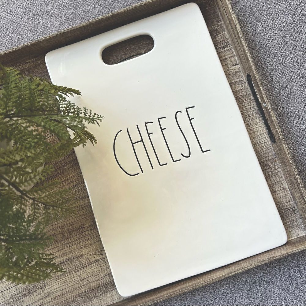 Rae Dunn Artisan Collection Cheese Serving Tray Charcuterie Platter Ceramic