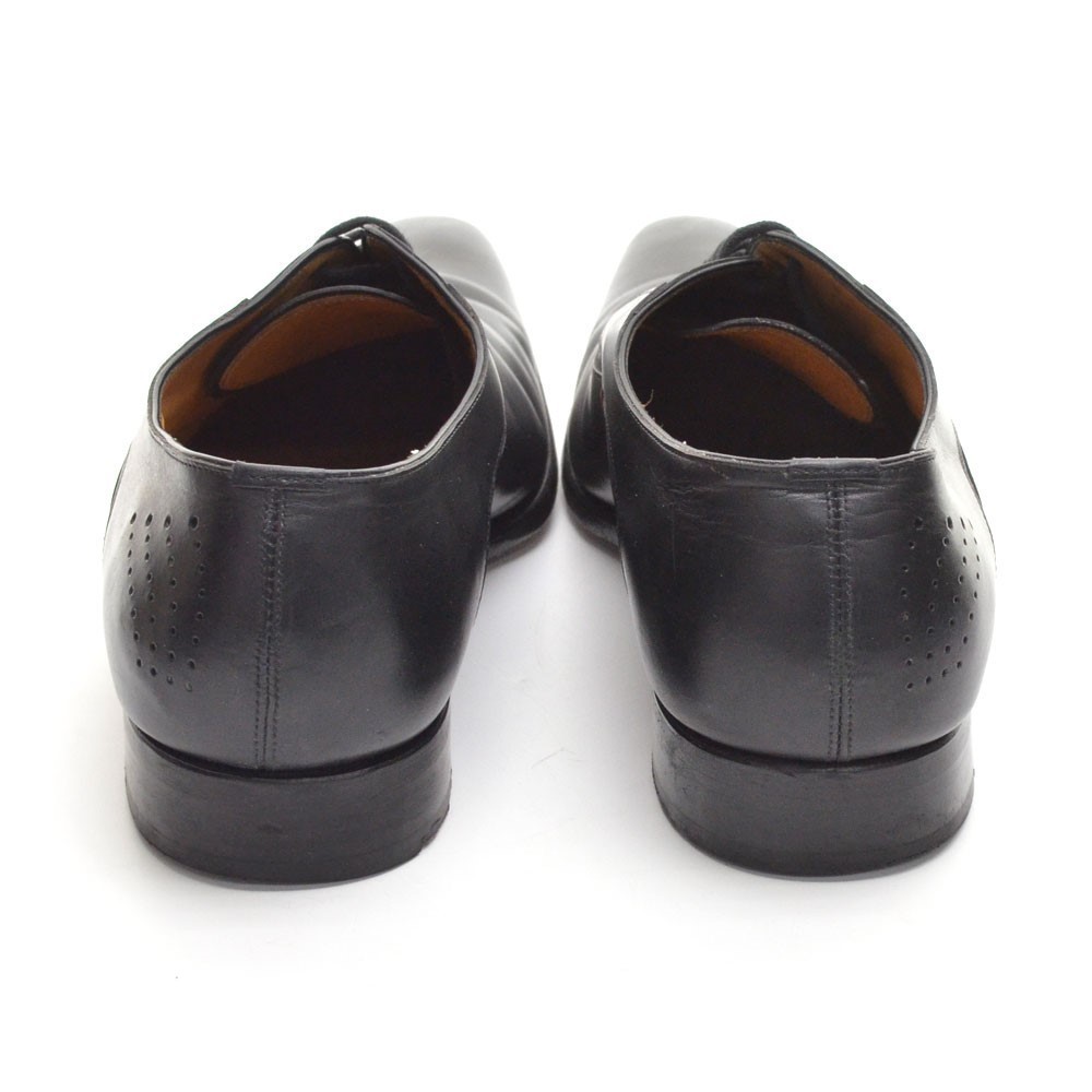 Men Louis Boston Black Chisel Toe Derby Oxfords 11 D - Picture 5 of 8