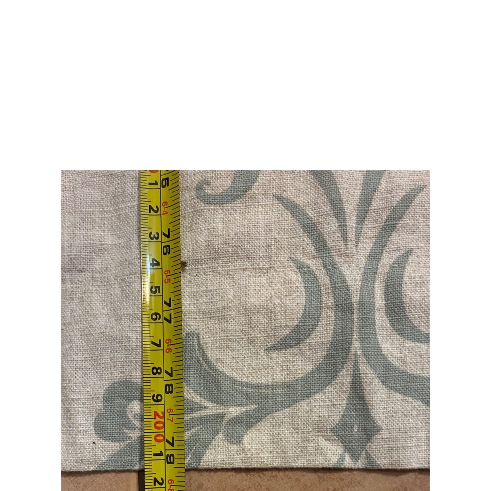 TAHARI Homes Elegant Neutral Damask Curtain Panels Set 4 Linen Look 48x80 - Picture 4 of 5