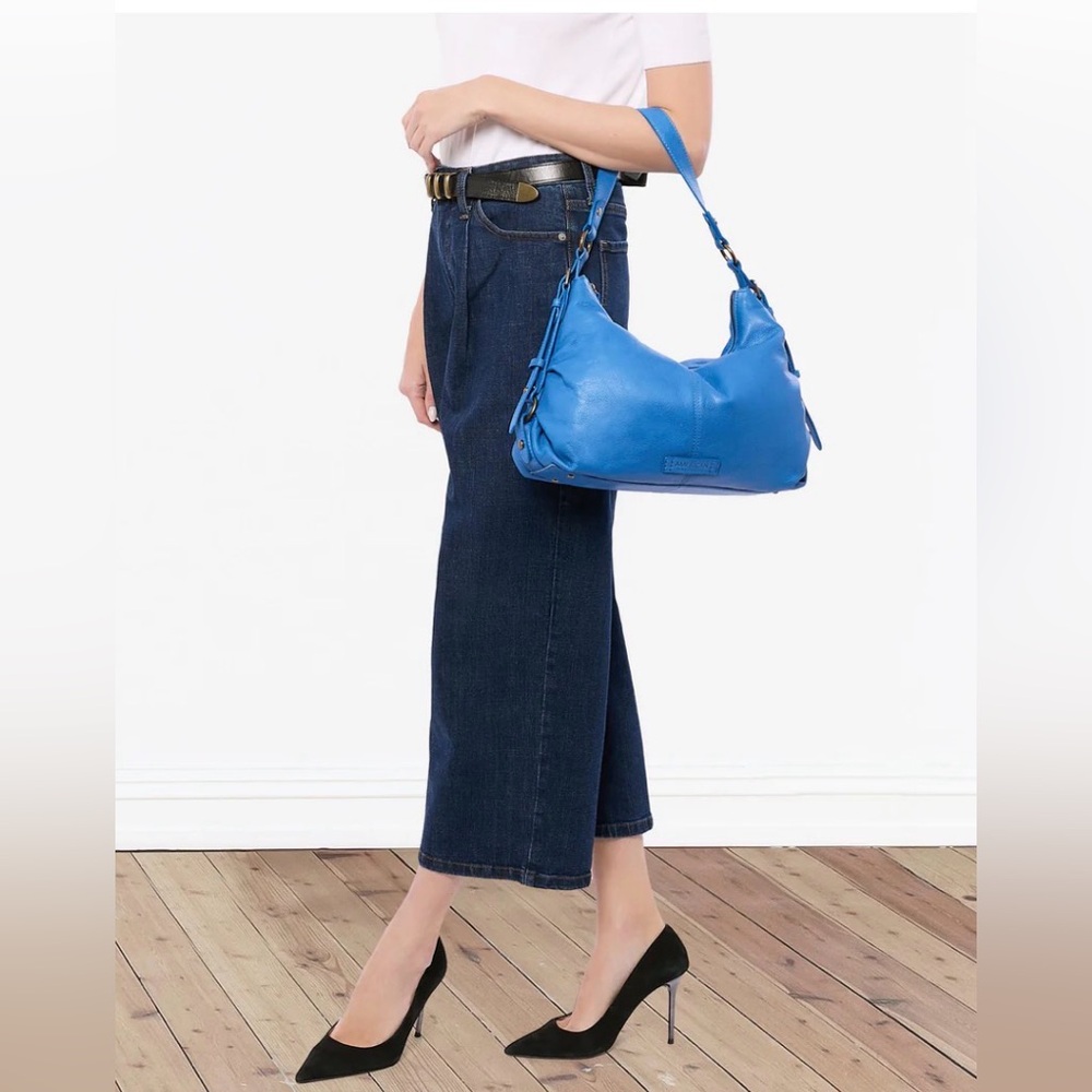 American‎ Leather Co. Thayer Perfect Hobo Bag Cerulean Blue