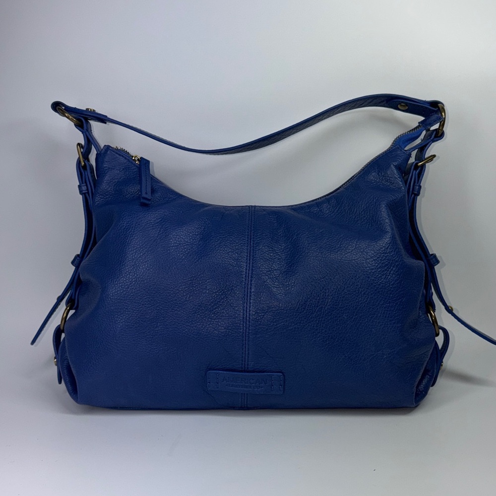 American‎ Leather Co. Thayer Perfect Hobo Bag Cerulean Blue - Picture 3 of 10