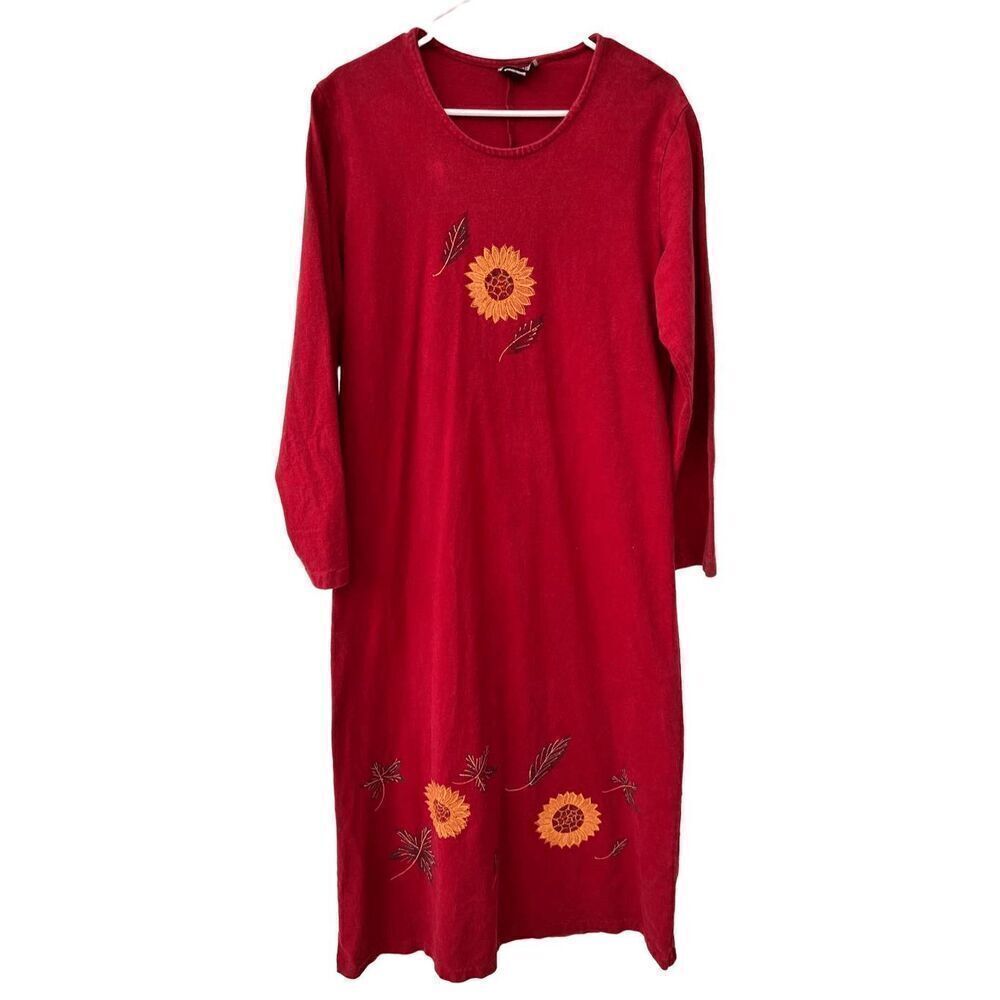 VINTAGE Peaces Maxi cotton dress size Small made in USA