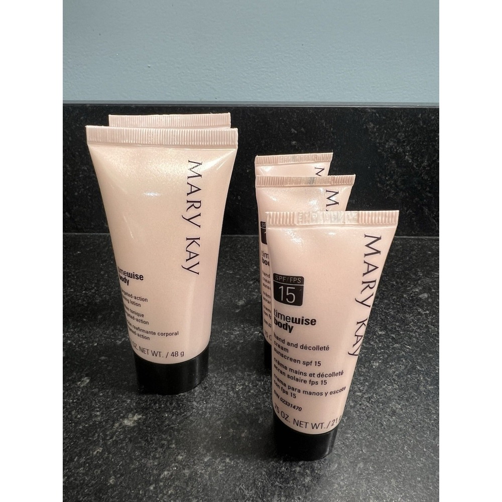 5 Mary Kay Timewise Body Hand & Decollete Cream & Targeted Action Toning Lotion - Picture 2 of 7