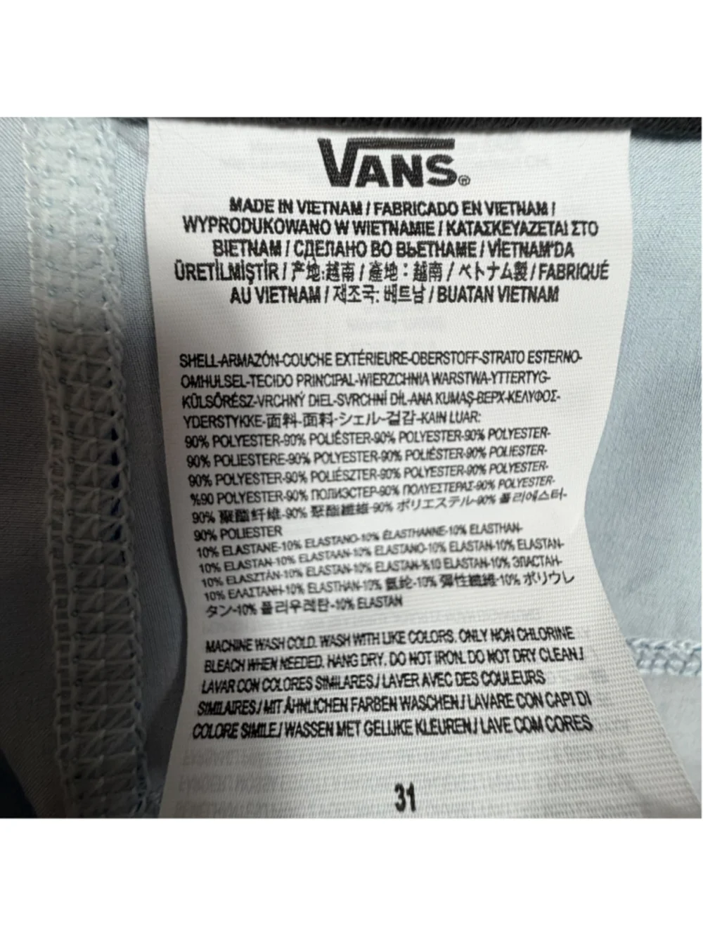 Vans Off The Wall 4-Way Stretch Board Shorts Blue Tye Dye Men’s Size 31 - Picture 7 of 8