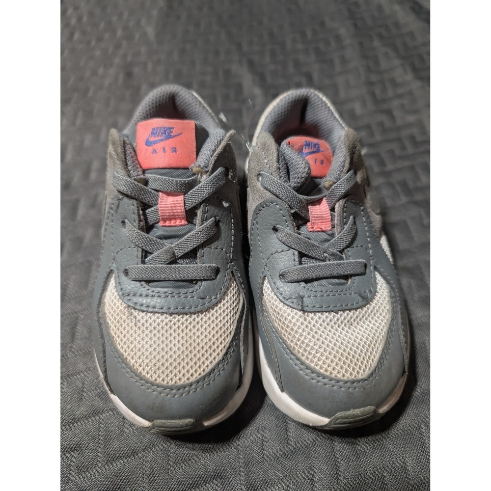 Nike Air Max 90 Toddler Sneakers Gray Pink Casual Athletic Shoes‎ SZ 7