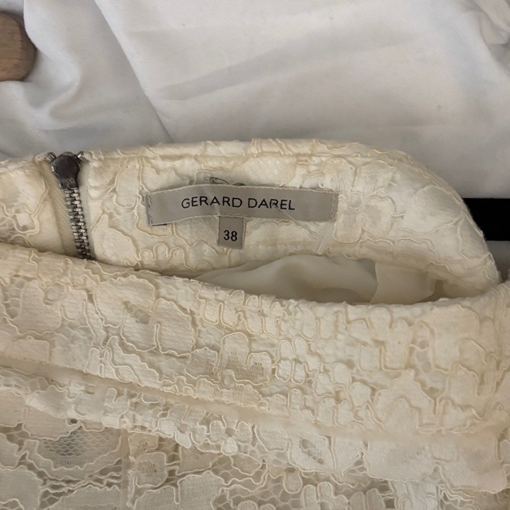 Gerard Darel Cream Lace Pencil Skirt - Picture 2 of 2