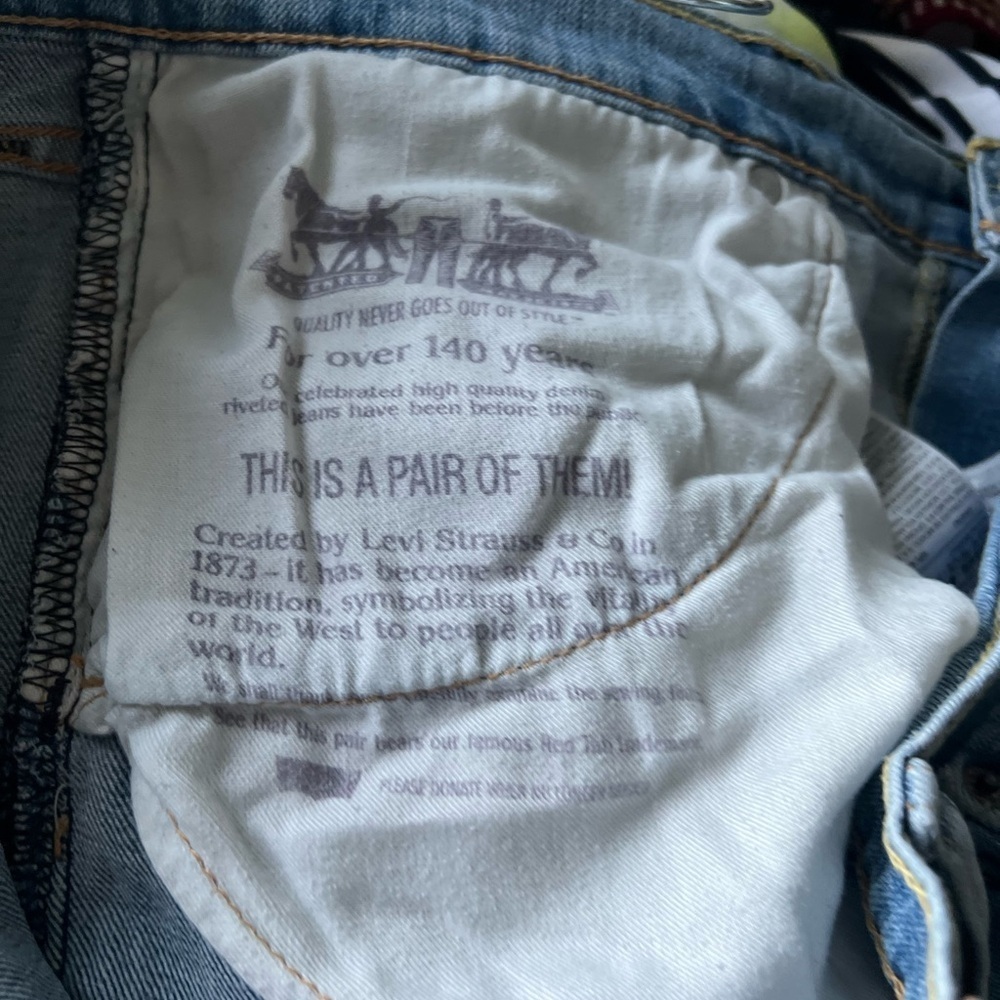 Levi's Blue Straight Jeans Classic Denim - Picture 11 of 12