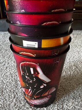 Star Wars Darth Vader Durable Plastic Party Drinkware Set of 6 New