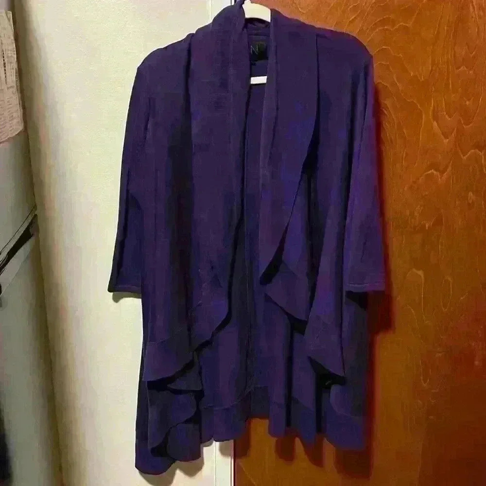 Iman long purple sweater cardigan