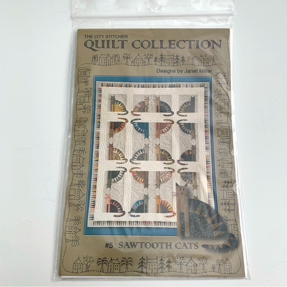 Cat Themed Quilt Patterns Lot of 2 - Picture 4 of 13