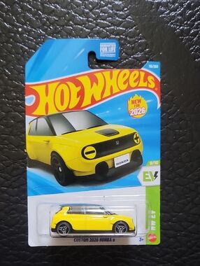 Mattel Hot Wheels Custom 2020 Honda e Yellow Diecast Car