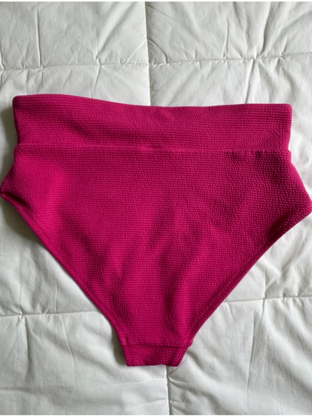 Old navy High-Waist Textured Bikini Bottoms - dark magenta M - Picture 4 of 4