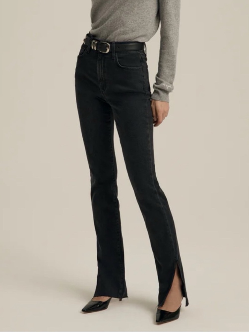 Favorite Daughter Valentina Tower High Rise Bootcut Side Slit Jeans Size 30