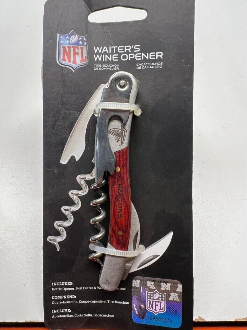 Atlanta Falcons Wine Bottle Opener Waiter Style TSV Home NFL Official Merch