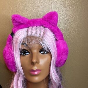 Hot Pink Baby Phat Furry Ear Muffs