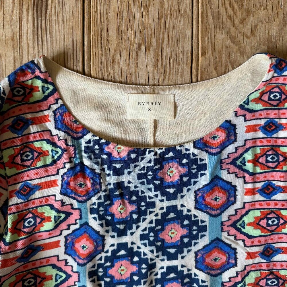 Everly Midi Dress in Aztec Print Size SM Boho Festival - Picture 6 of 9