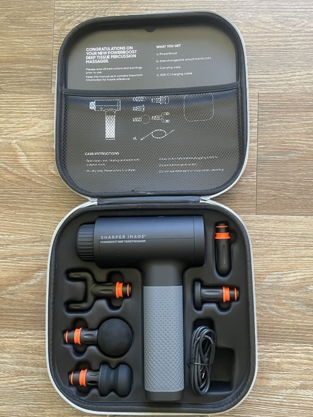 sharper image powerboost deep tissue percussion massager