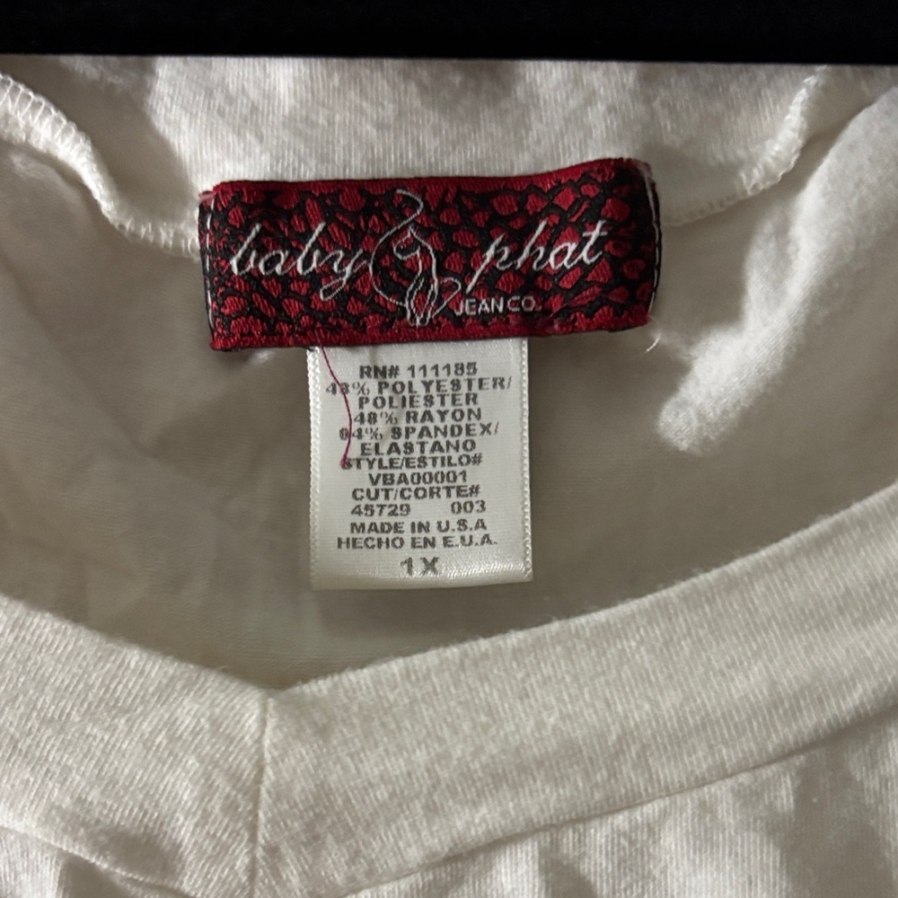 Baby Phat Cream Short Sleeve Top - Picture 2 of 3
