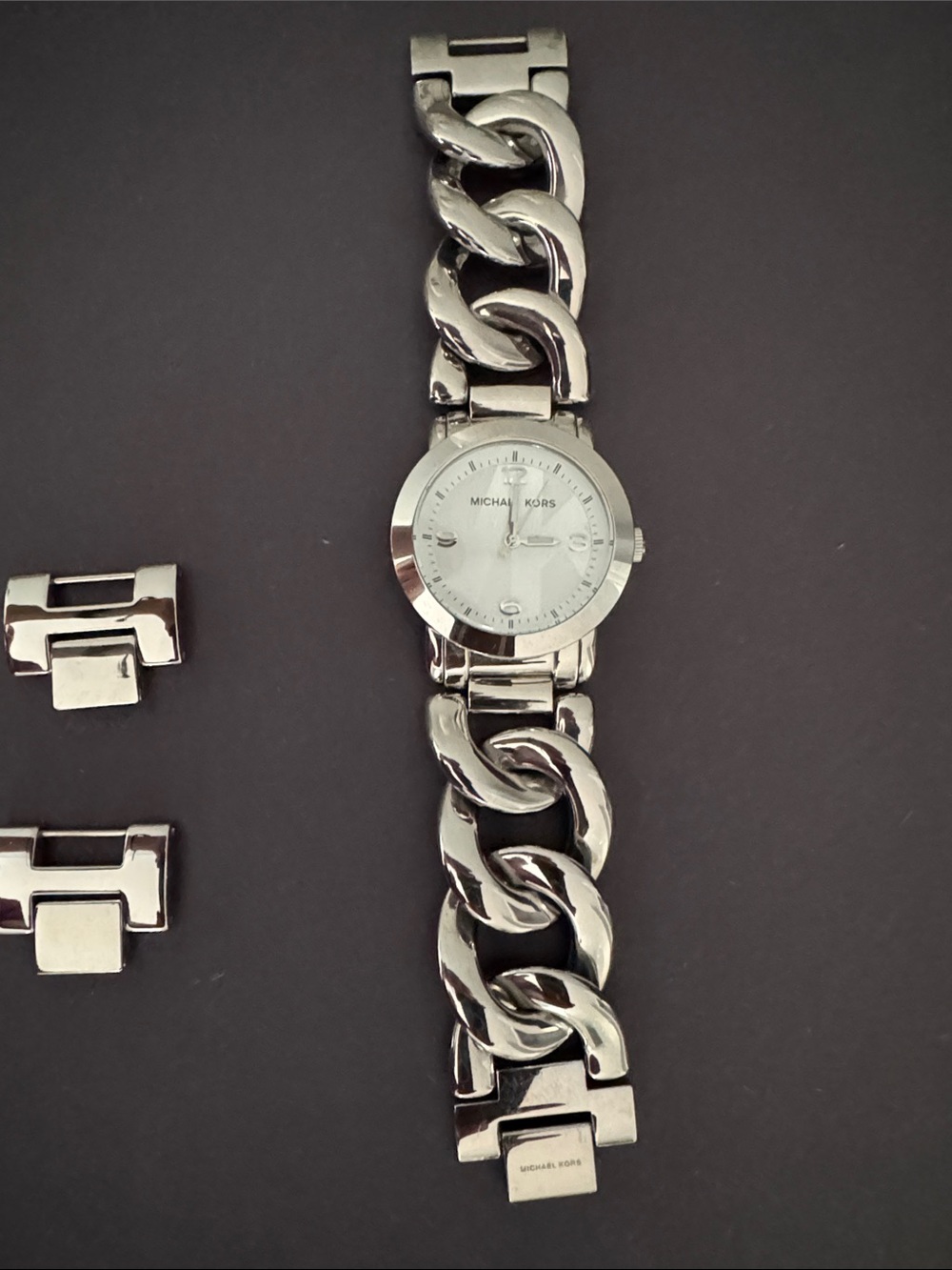 Michael Kors Silver-Tone Women’s Chain Link Bracelet Watch