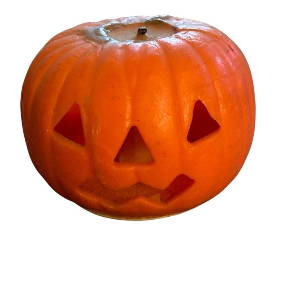 Vintage Jack-o-lantern JOL GURLEY Halloween candle MCM Vtg - Picture 3 of 4