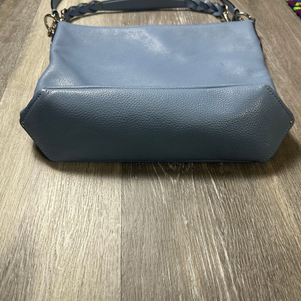 Coach Abby Duffle Crossbody Bag Blue Pebbled Leather Style 31507 - Picture 7 of 13