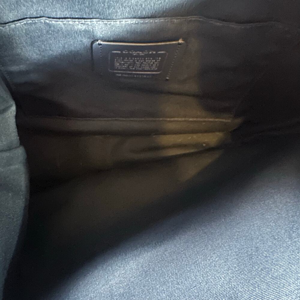 Coach Abby Duffle Crossbody Bag Blue Pebbled Leather Style 31507 - Picture 10 of 13
