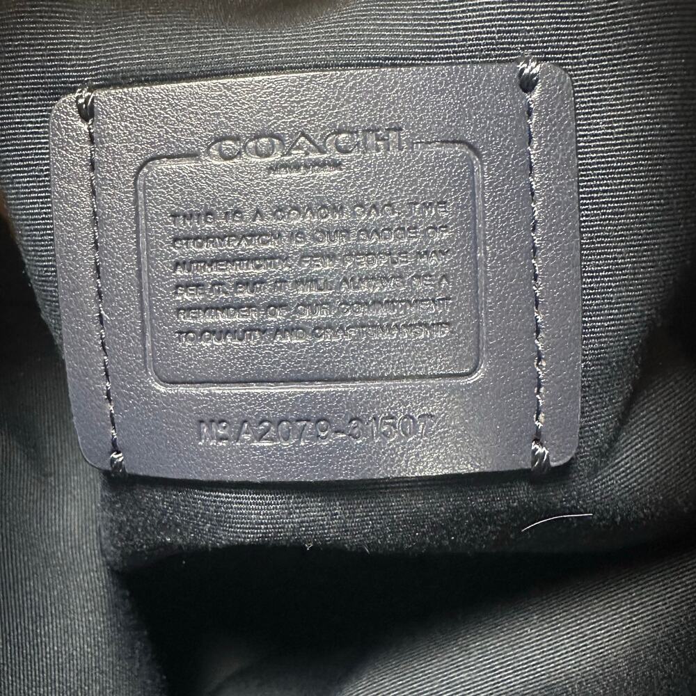 Coach Abby Duffle Crossbody Bag Blue Pebbled Leather Style 31507 - Picture 11 of 13