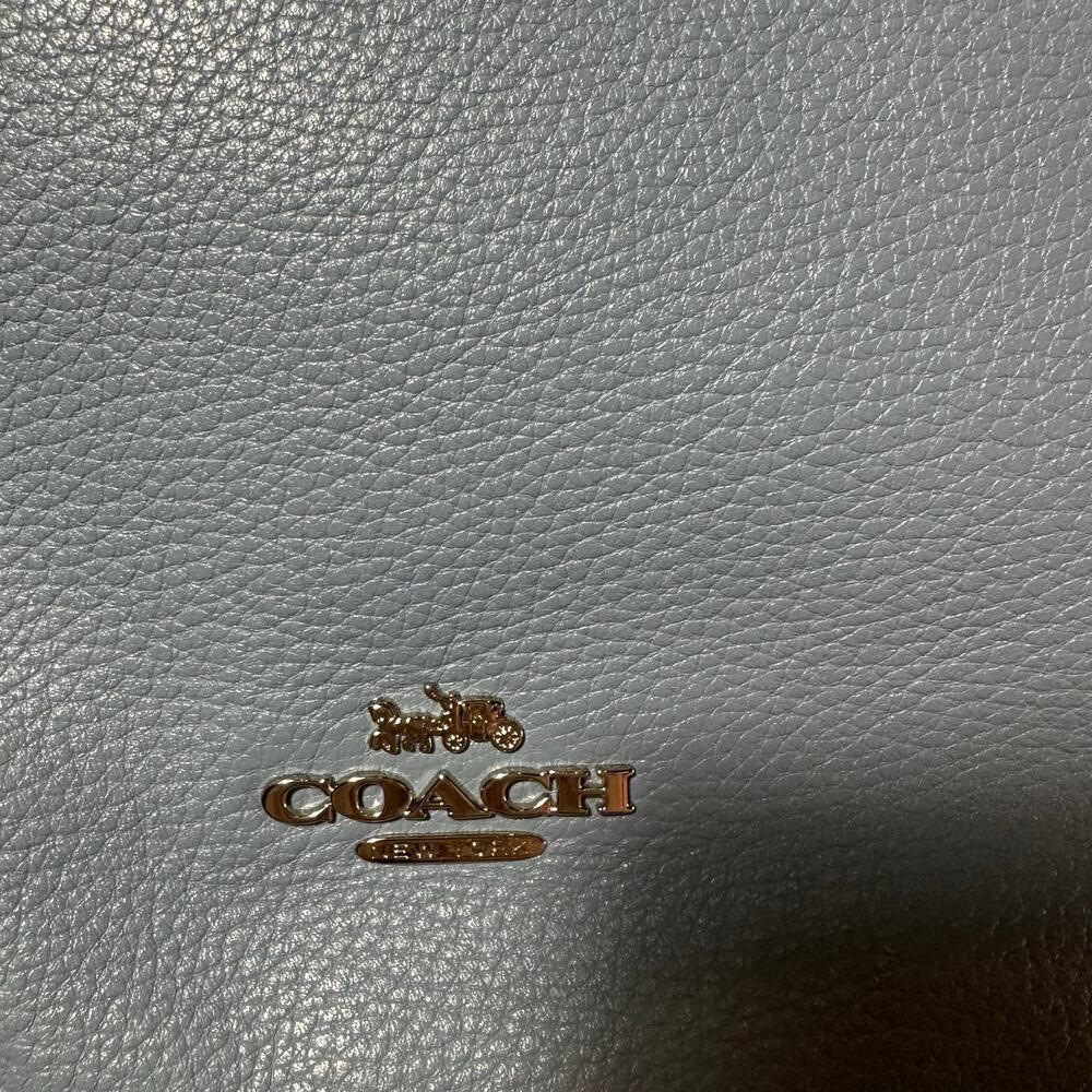 Coach Abby Duffle Crossbody Bag Blue Pebbled Leather Style 31507 - Picture 13 of 13