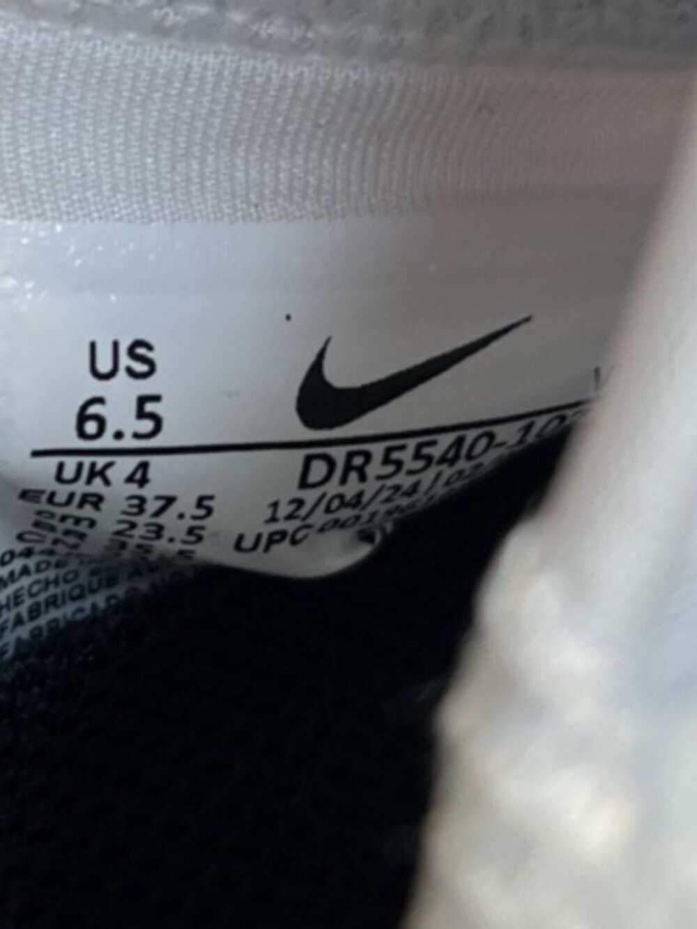 Nike Go FlyEase Womens Size 6.5 White Black Athletic Walking Shoes Sneakers - Picture 9 of 10