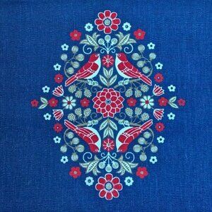 Folk‎ Art Tapestry Table Runner New Boho Birds Holiday Embroidery Print Décor