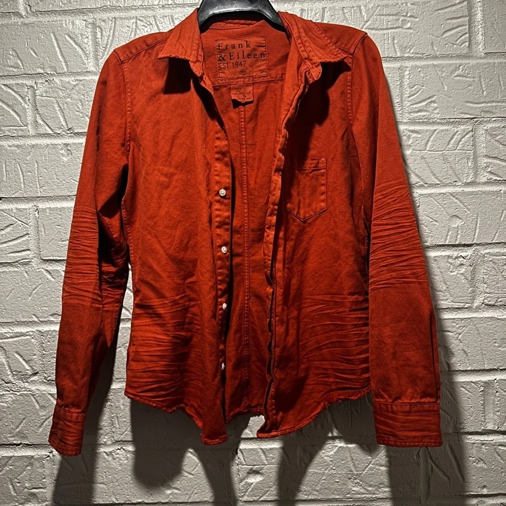 Frank & Eileen Barry Rust Shirt Size Small - Picture 2 of 12