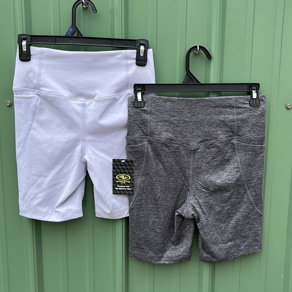 Women’s High Rise Athletic Bike Shorts 2-Pack Size XS - Picture 2 of 7