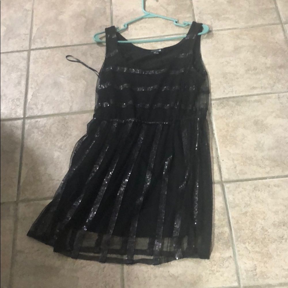 Forever 21 black dress with sequins size large
