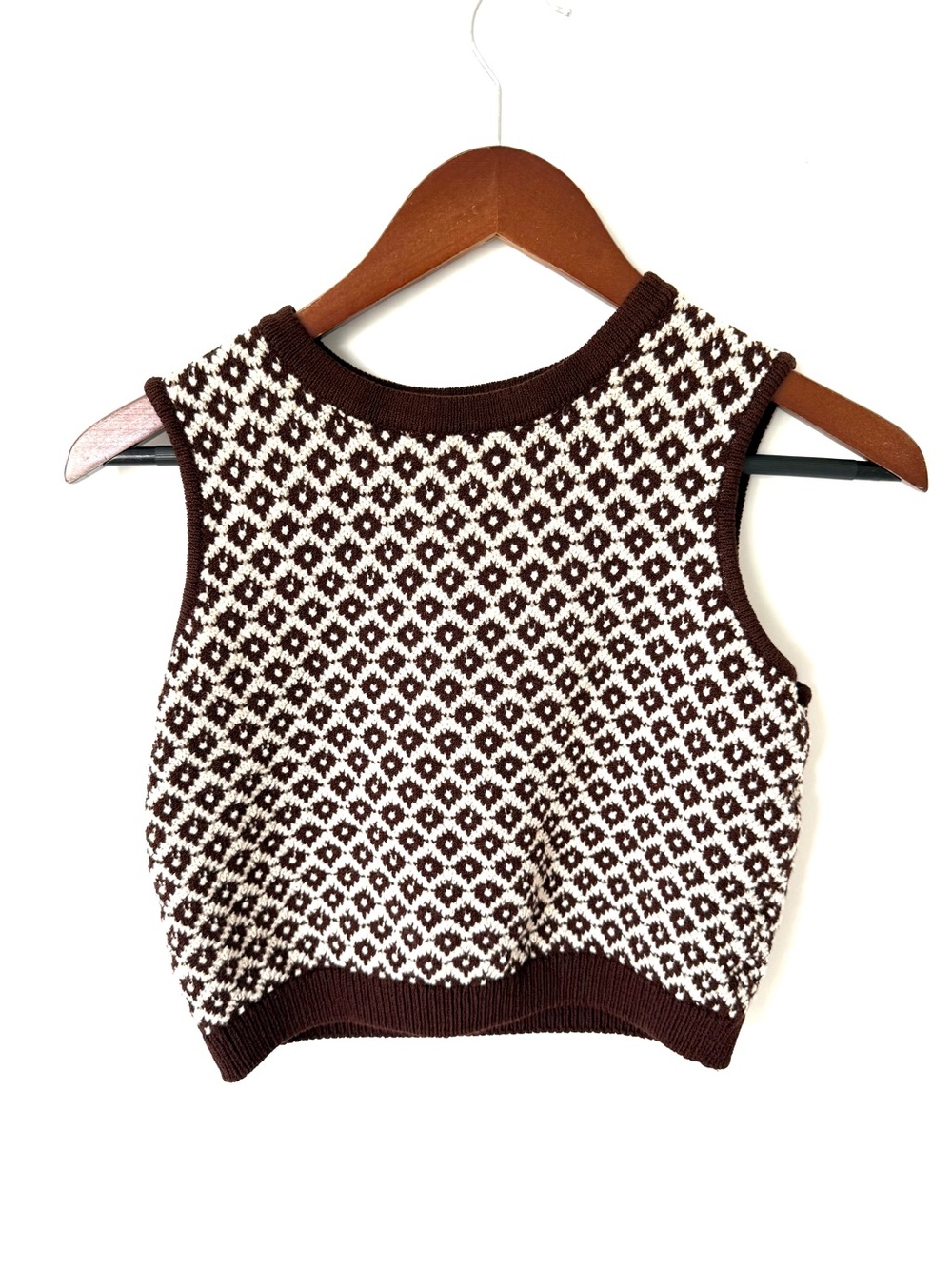 St John Multicolor Boxy Crop Knit Shell Top Size Petite