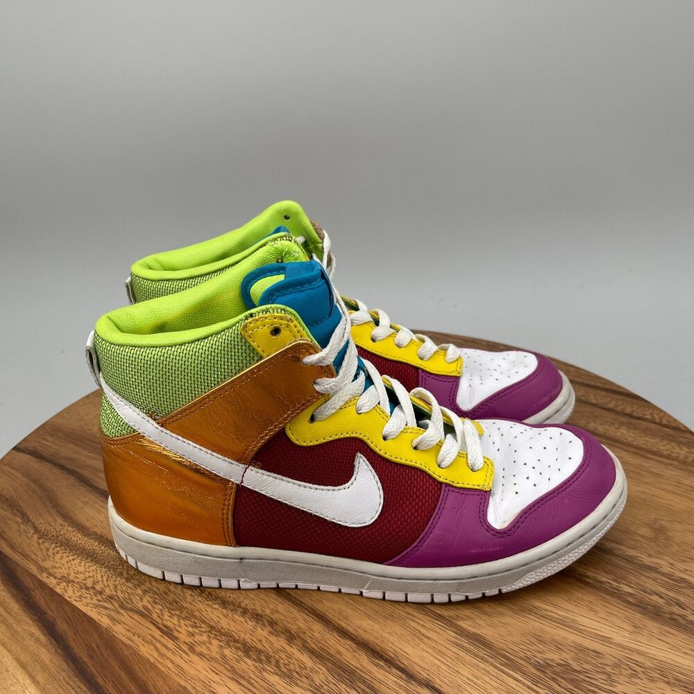 VTG Nike Dunk High Premium Shoes Womens 8 'Multi-Color Casual Retro Sneakers