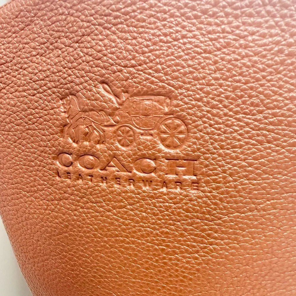 Coach Brown Cindy Pebbled Leather Riding Boot NEW - Picture 12 of 13