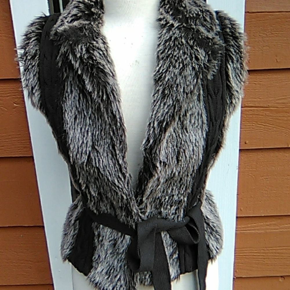 XOXO Faux Fur Sweater Vest