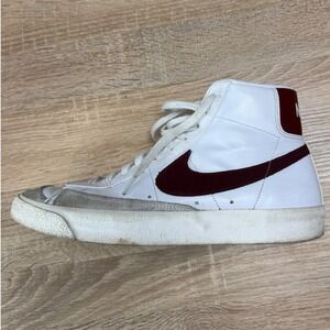 Nike Blazer Mid 77 Vintage White Team Red BQ6806-111 Mens Size 12 High Top